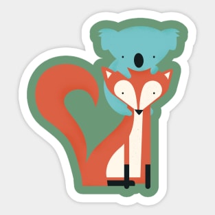 Fox and Koala Sticker